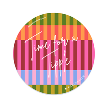 Load image into Gallery viewer, A cabana club premium paper coaster with "Time for a Tipple
