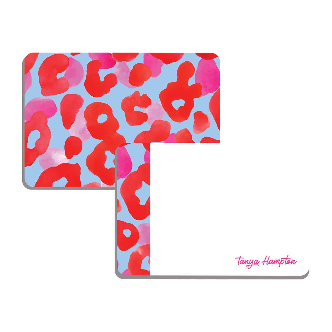 Personalised Notecard Set - Tutti Frutti Leopard